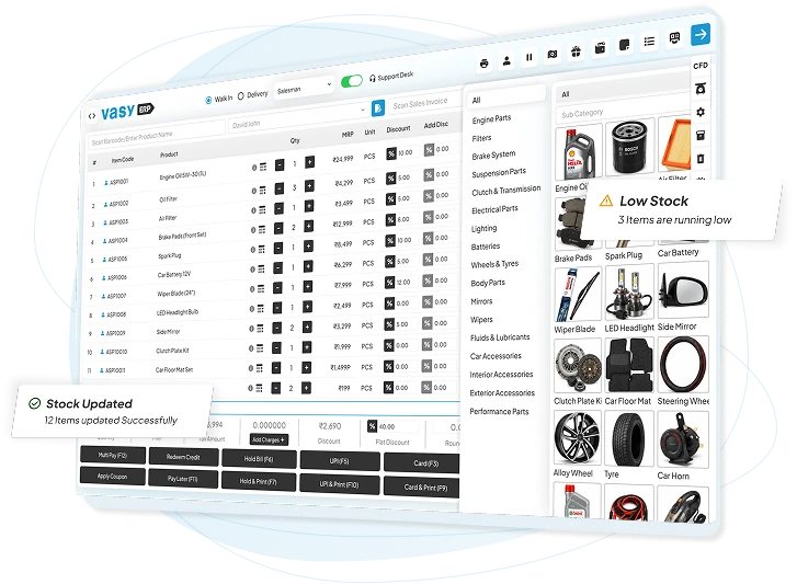 Auto Spare Parts POS Software