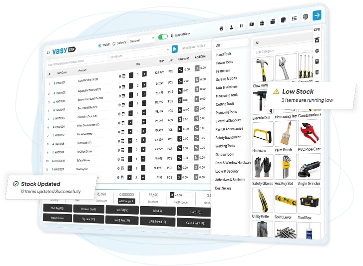 Hardware store pos software