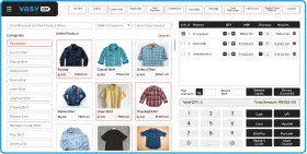 Vasy retail ERP solution for clothing brand managing multi-store inventory and warehouse operations