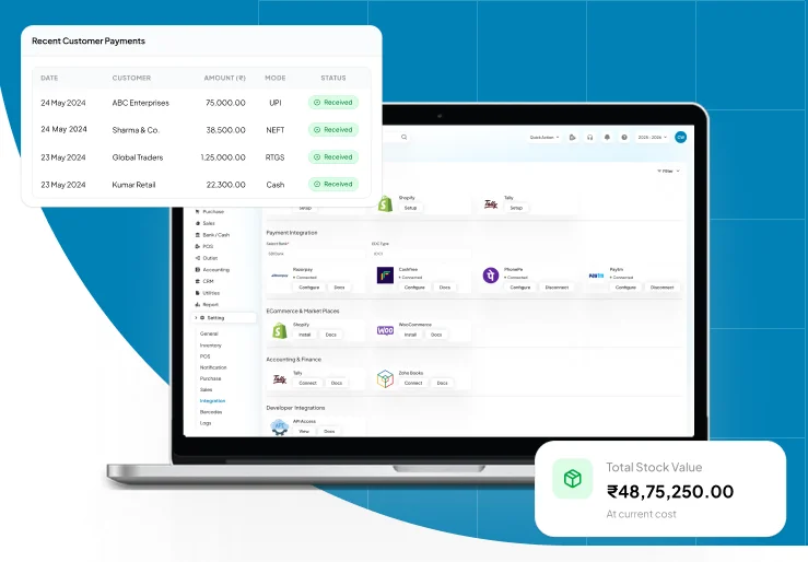 erp software with payment integration