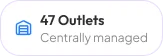 47 outlets centrally managed