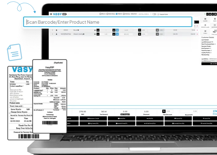 Error-free billing and real-time tracking using barcode software