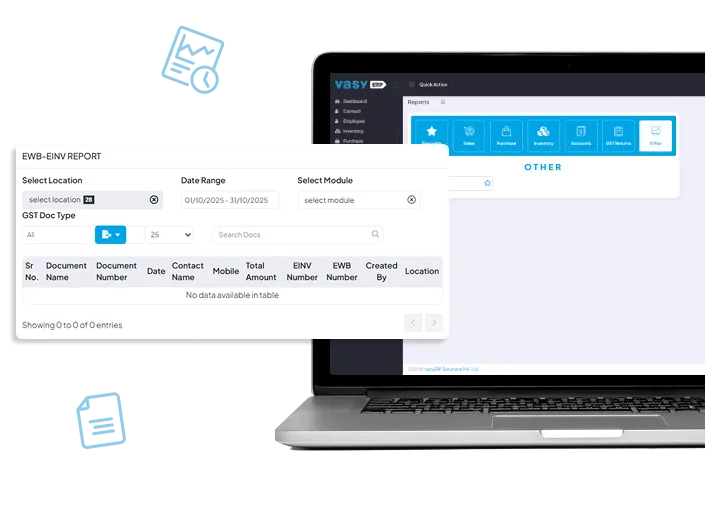 Vasy Detailed E-Invoicing Report