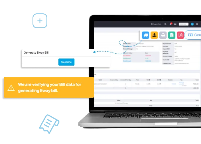 E-Way Bill generation module integrated with GST portal and logistics tracking in vasy e invoicing software