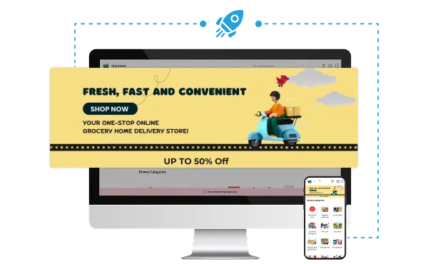 Launch online store with integrated desktop and mobile storefronts
                                        