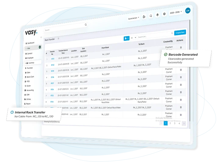 A to Z warehouse management module