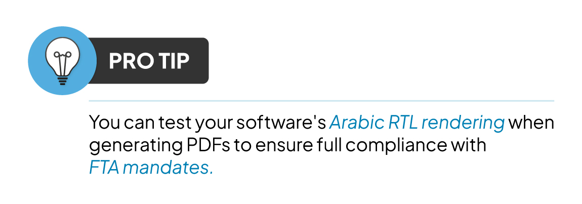 Pro tip to test your software's Arabic RTL rendering