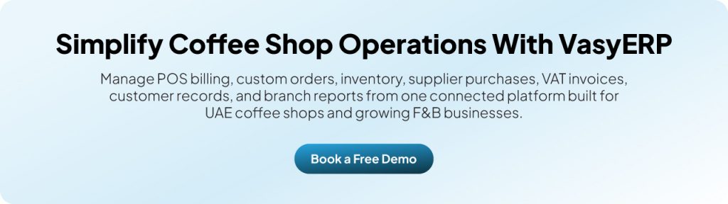 Coffee shop POS system