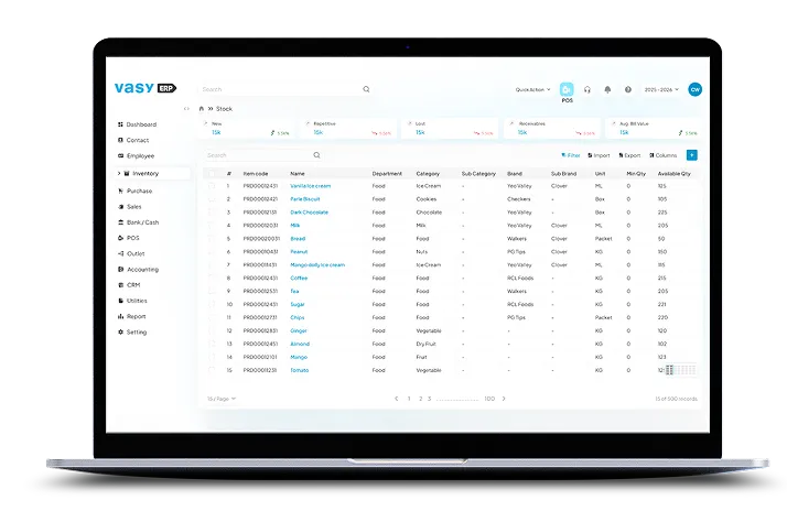 Inventory management ERP  UK with barcode scanning, real-time stock, and reorder alerts