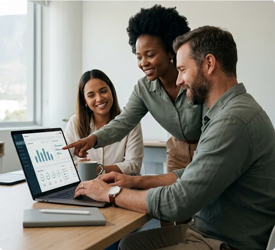 vasy team guiding the owner to use software