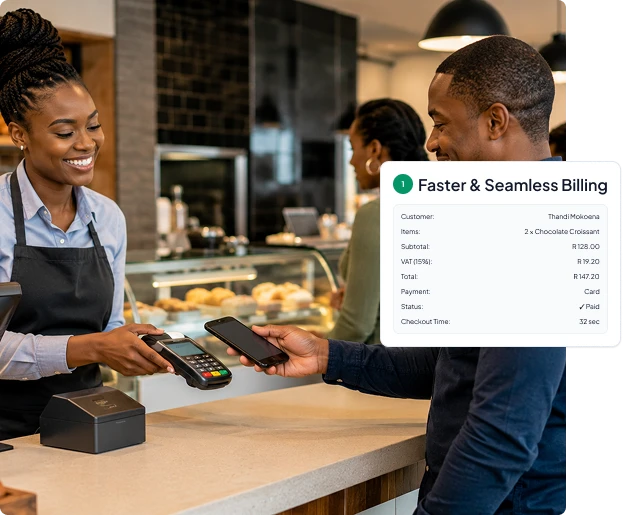 The cashier is able to fo faster billing through vasy bakery software