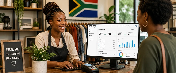 business using vasy's crm software for cusotmer managment