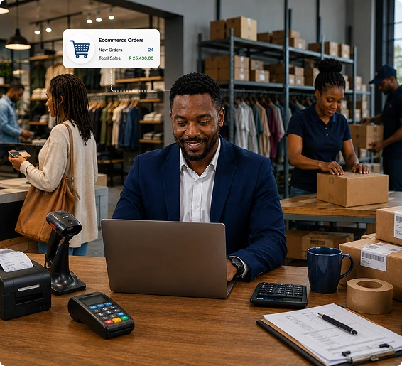 Owner running both online and offline operations from 1 system