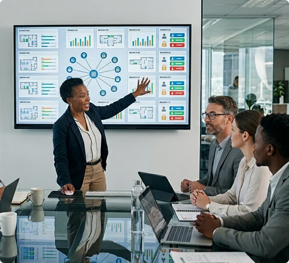 Centralized branch and franchise management through vasy