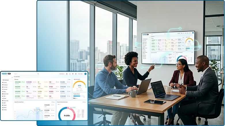 team discussed their business metrics with vasy software