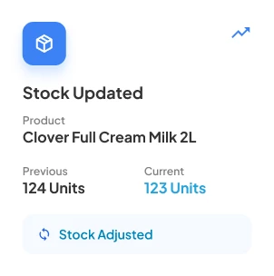 Stock Updated Card