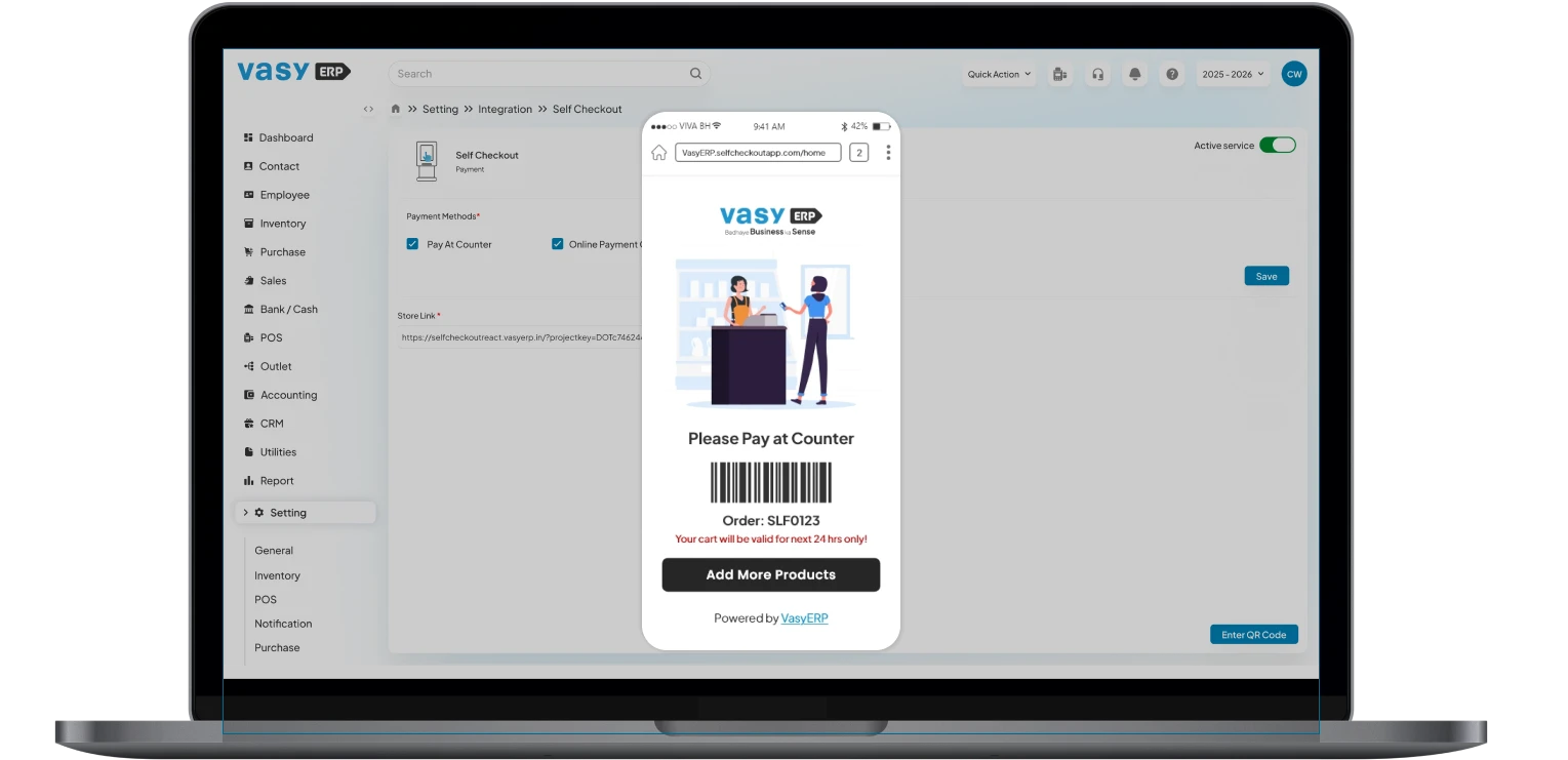 fast checkout through vasy