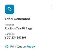 Barcode scanned