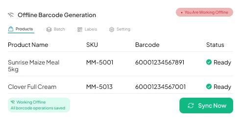 offline barcode