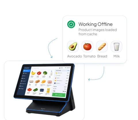 offline billing with pre-uploaded images