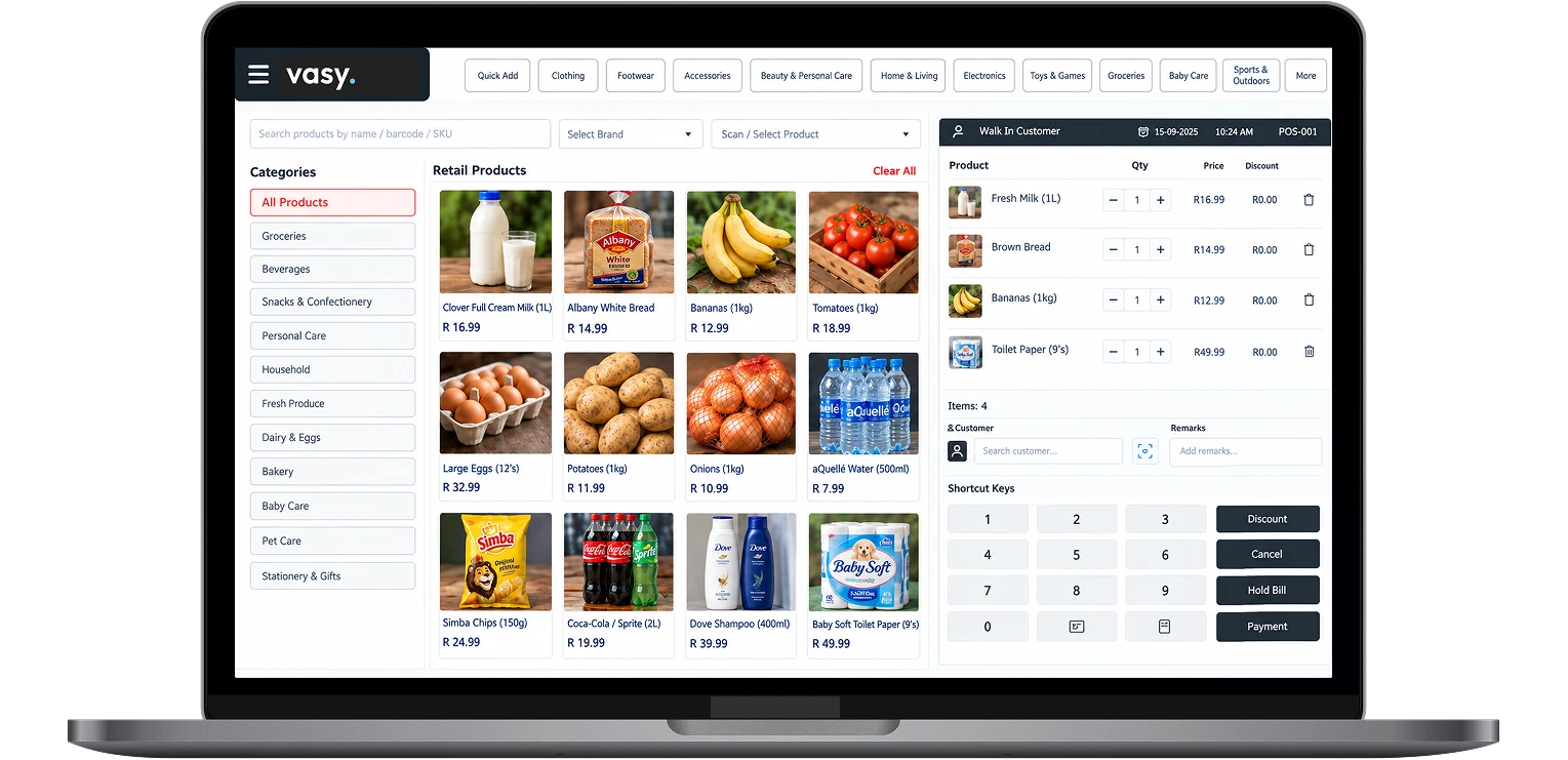 billing with image-based Vasy POS software for higher accuracy