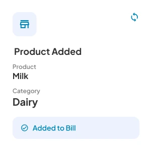 Popup Showing Product Added