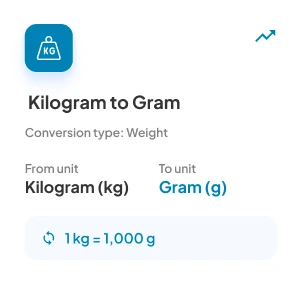 Kilogram to Gram