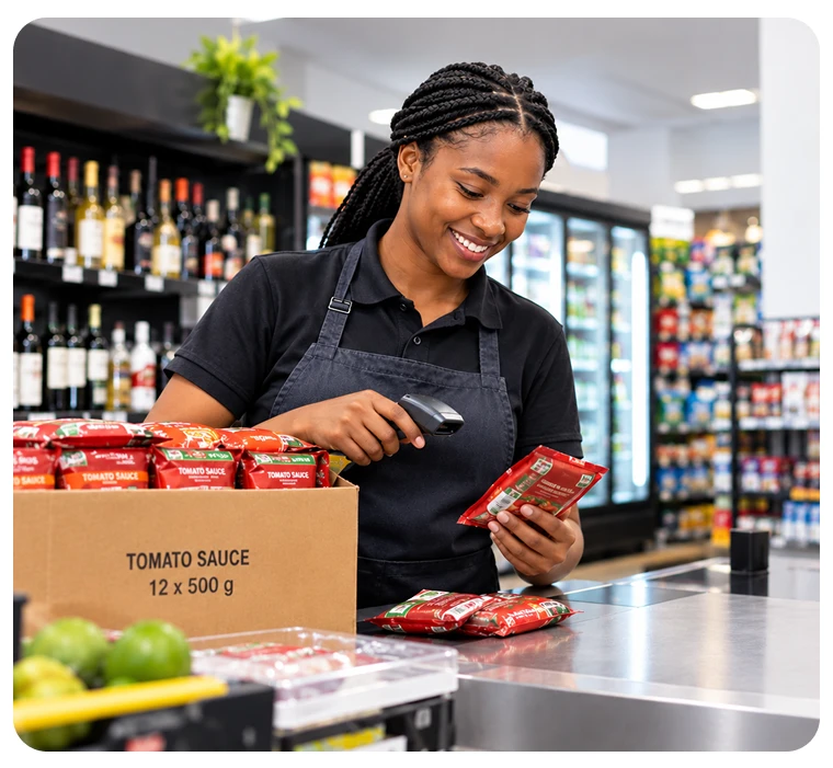 store staff managing multiple units of inventory through vasy's software