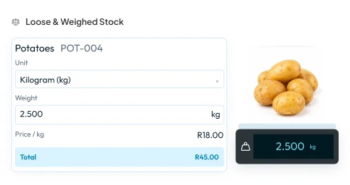 loose & weighed stock