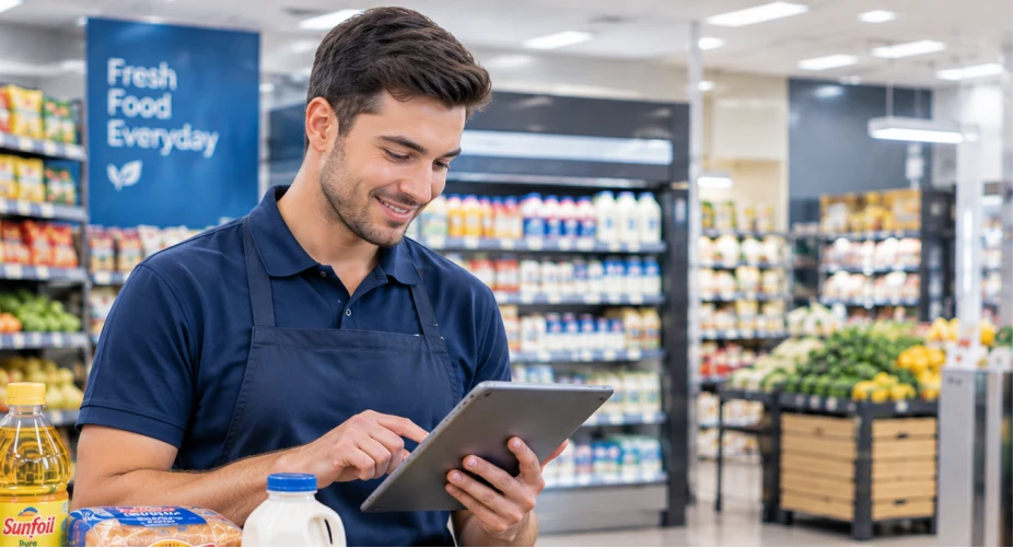 store staff easily managing multiple units of measurement in inventory by using vasy