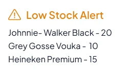 Low Stock Alert