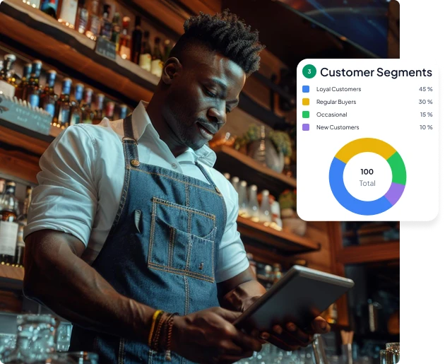store owner managing the promotions through liquor store software
