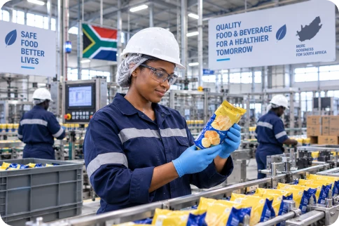 factory staff ensuring quality of raw material is good