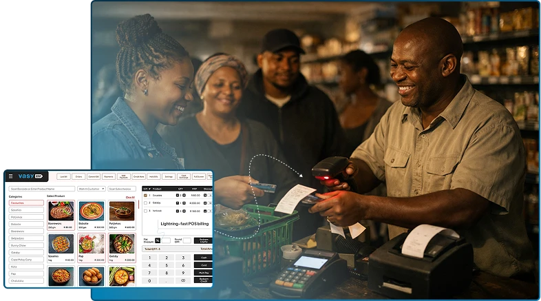 salesman billing through POS machine