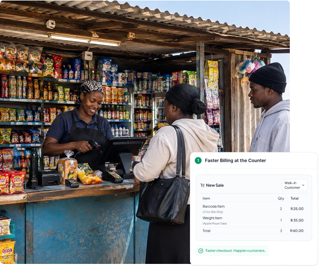 spaza owner able to bill fast using spaza billing software