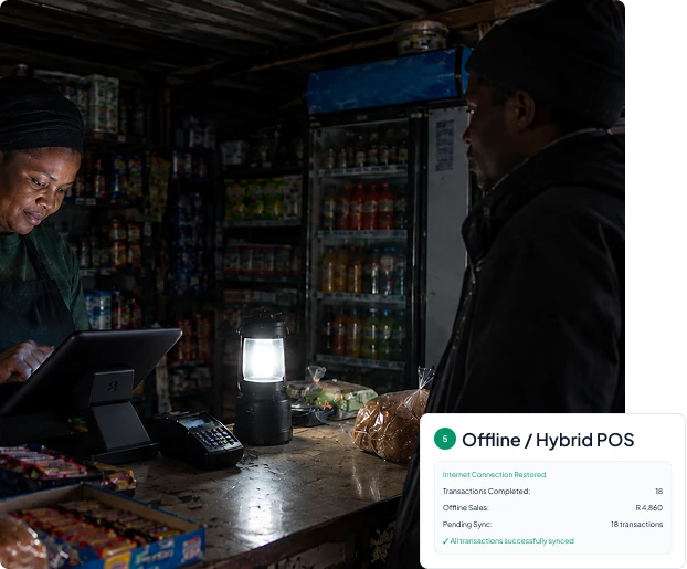 spaza owner able to billing even during load shedding
