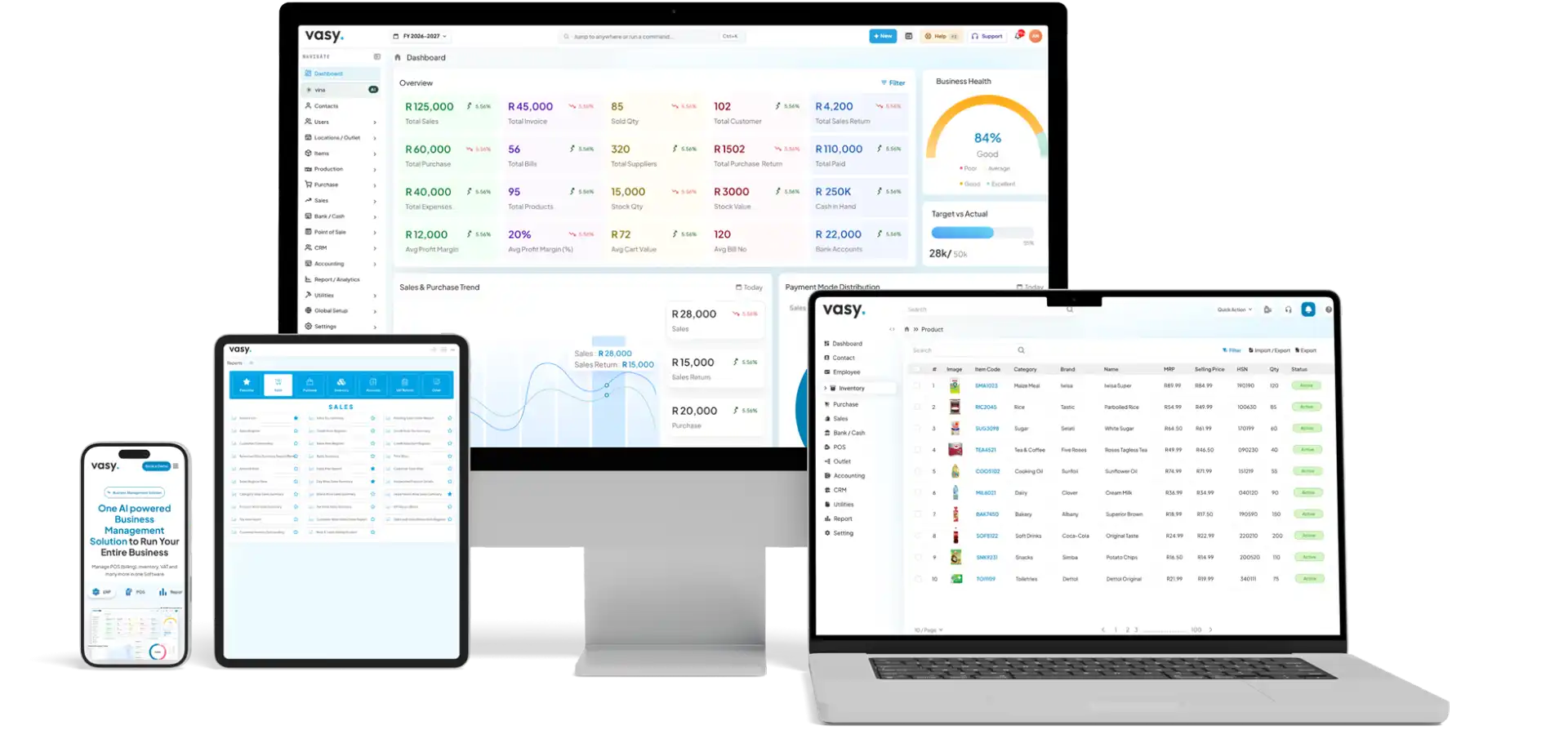 Vasy multi-device showcase