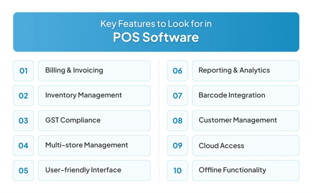 Best POS Software in India 2026 4 Key features of best pos software